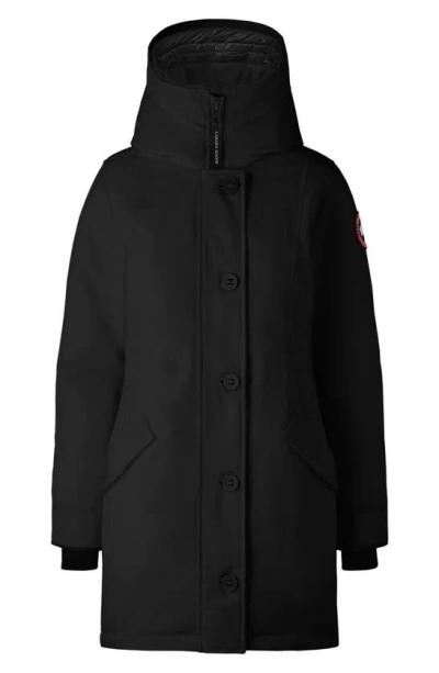 Canada Goose Rossclair Water Resistant 625 Fill Power Down Parka In Black