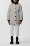 Canada Goose Rossclair Water Resistant 625 Fill Power Down Parka In Limestone - Calcaire