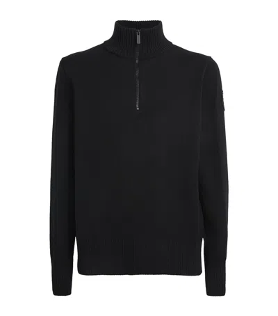 Canada Goose Rosseau Quarter-zip Sweater In Black