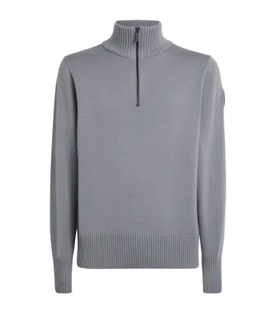 Canada Goose Rosseau Quarter-zip Sweater In Gray
