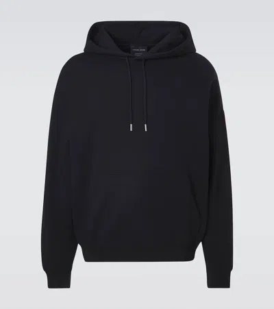 Canada Goose Hooded Sweater Drawstring Hood Ribbed Trims In Black