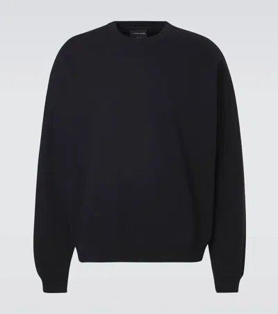 Canada Goose Cotton Crew Neck Long Sleeve Sweatshirt In Black