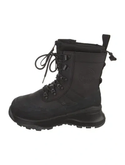 Pre-owned Canada Goose Rubber Rain Boots In Black