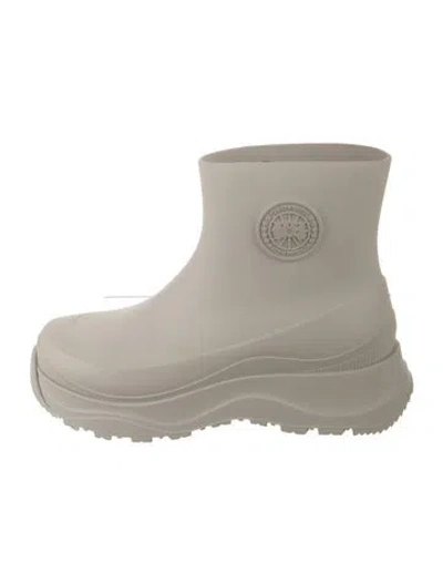 Pre-owned Canada Goose Rubber Rain Boots In Grey