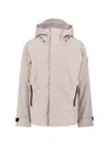 Canada Goose Versatile Hooded Jacket Featuring Functional Elements In Neutral