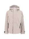 Canada Goose Versatile Hooded Jacket Featuring Functional Elements In Sand