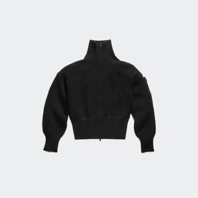 Canada Goose Sauble Alpaca Full Zip Sweater In Black