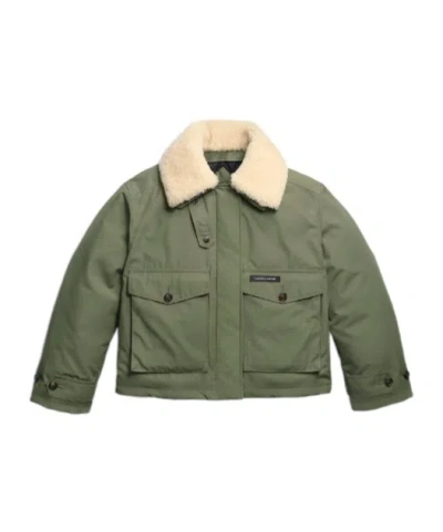 Canada Goose Scout Shearling-collar Flap-pocket Jacket In Multi