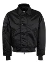 Canada Goose Black Seguin Aviator Down Bomber Jacket In Black