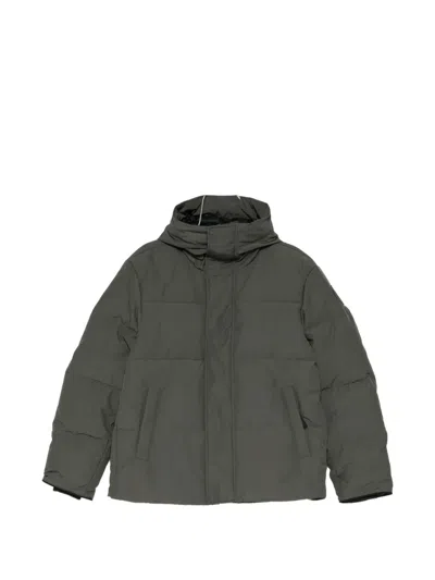 Canada Goose Hooded Warm Down Jacket In Green