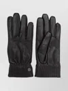 Canada Goose Sheepskin Gloves Featuring Elasticated Wrist In Black
