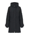 Canada Goose Long Sleeve Padded Quilted Coat With Cuffs In Black