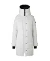 Canada Goose Shelburne Logo-patch Parka Coat In White