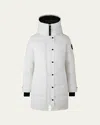 Canada Goose Shelburne Logo-patch Parka Coat In North Star White
