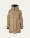 Canada Goose Shelburne Water-repellent Performance Satin Parka Jacket In Desert Sand