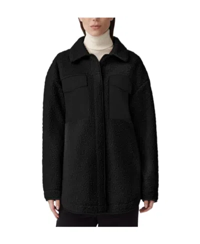 Canada Goose Shirt Grab Velvet Jacket In Black