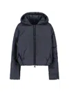 Canada Goose Hooded Jacket With Elasticated Cuffs And Pockets In Blue