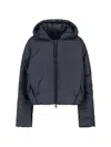 Canada Goose Hooded Jacket With Elasticated Cuffs And Pockets In Blue