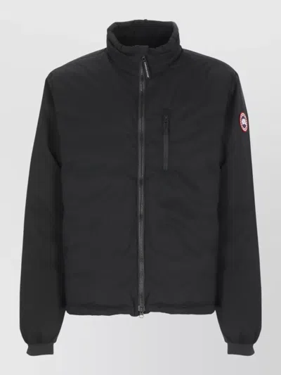 Canada Goose Short Down Jacket High Neck Long Sleeves In Black