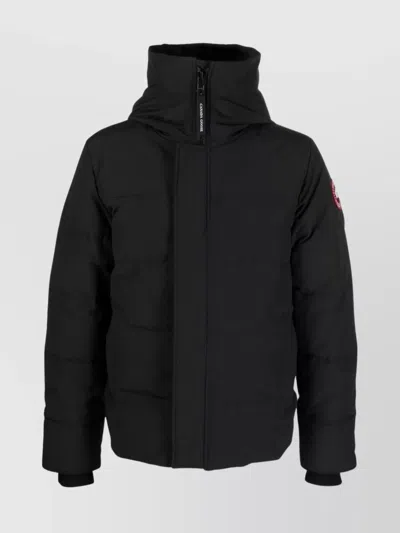 Canada Goose Short Hooded Parka Long Sleeves In Black
