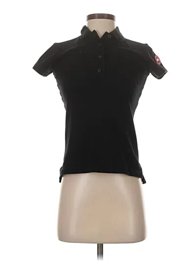 Pre-owned Canada Goose Short Sleeve Polo Shirt In Black