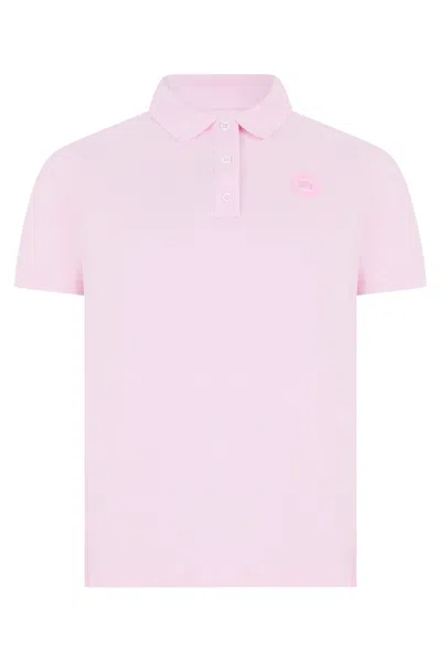 Canada Goose Short Sleeve Polo With Logo - Ladies' Fit In Pink