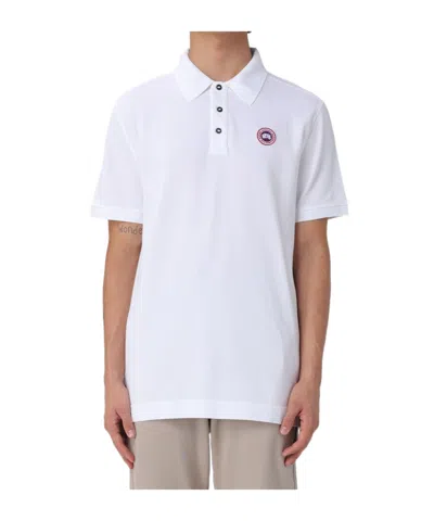 Canada Goose Men Beckley Polo Shirt In Structured Cotton In Yellow