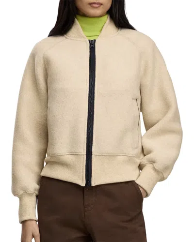 Canada Goose Sierra Fleece Black Label Wool-blend Bomber Jacket In Burgundy