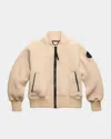 Canada Goose Sierra Fleece Bomber Jacket In Neutral