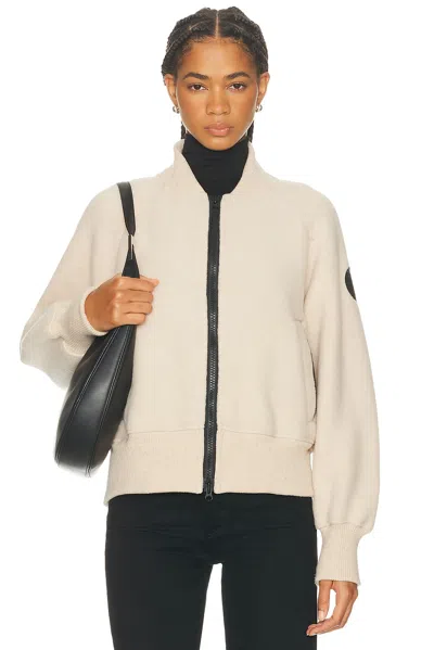 Canada Goose Sierra Fleece Bomber Jacket In Neutral