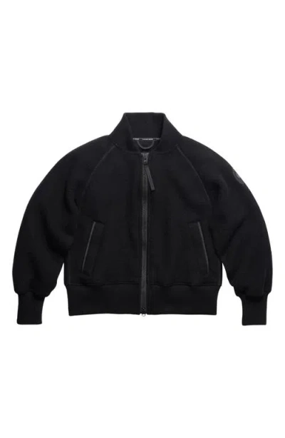Canada Goose Sierra High Pile Fleece Bomber In Black