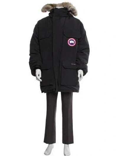 Pre-owned Canada Goose Signature Logo Parka In Black