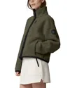 Canada Goose Sage Green Fleece Simcoe Zip Up Kind Jacket In Smokey Sage