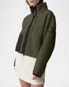 Canada Goose Sage Green Fleece Simcoe Zip Up Kind Jacket In Lucent Rose