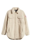 Canada Goose Simcoe High Pile Fleece Shacket In Light Tan-tan Clair