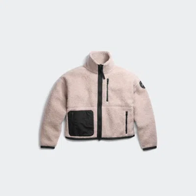 Canada Goose Simcoe Zip Up Fleece Sweater Black Label In Pink