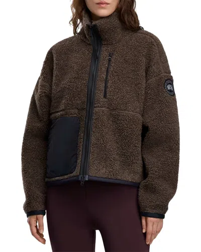 Canada Goose Simcoe Zip Up Fleece Sweater In Gray