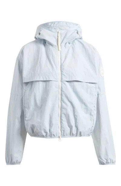 Canada Goose Womens Early Frost Sinclair Logo-patch Cropped Shell Jacket In Blue