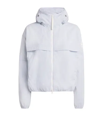 Canada Goose Womens Early Frost Sinclair Logo-patch Cropped Shell Jacket In Blue