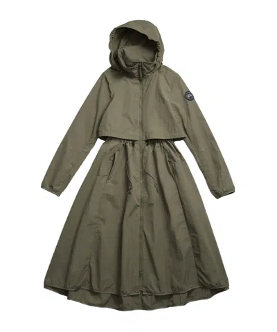 Canada Goose Sinclair Long Coat Black Label In Smoked Sage
