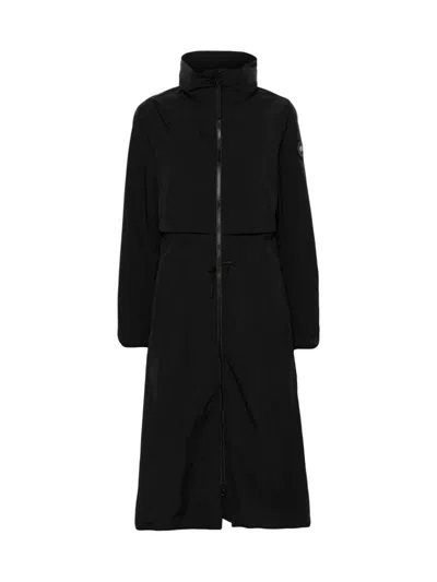 Canada Goose Sinclair Long Raincoat In Black