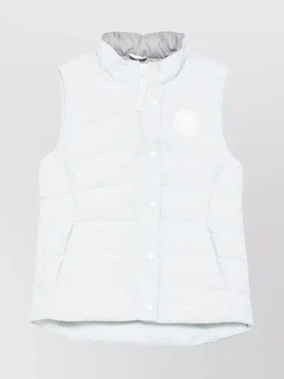 Canada Goose Sleeveless Jacket With Elongated Rear Edge In White