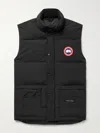 Canada Goose Charcoal Polyester Blend Freestyle Sleeveless Down Jacket In Black