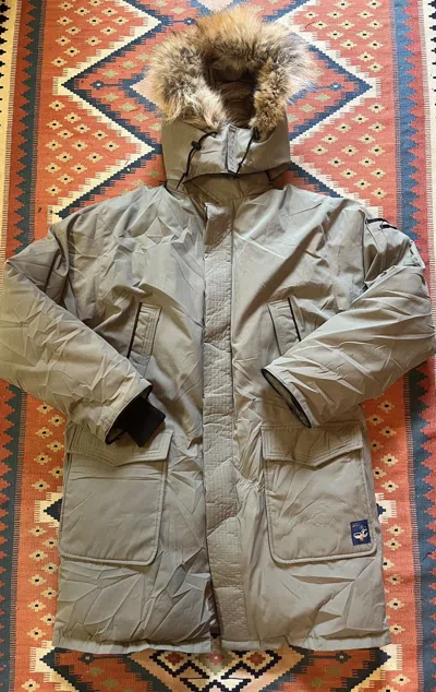 Pre-owned Canada Goose Snow Goose Of  Winter Parka Fur Hood In Brown