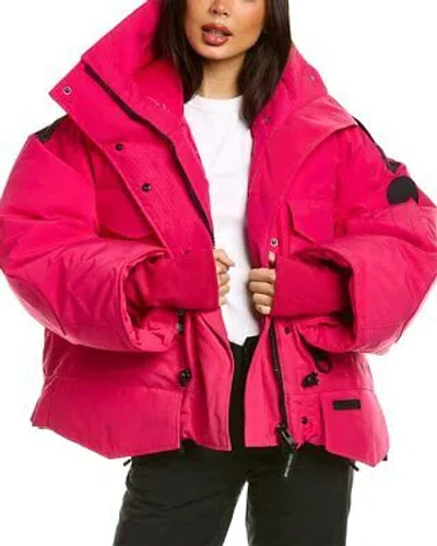 Pre-owned Canada Goose Snow Mantra Cropped Down Coat Women's Pink Xxs