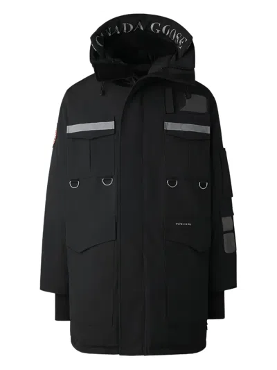 Canada Goose Snow Mantra Logo Hooded Jacket In Black