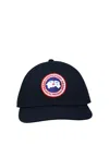 Canada Goose Cappello Da Baseball Con Patch Logo In Dark Blue
