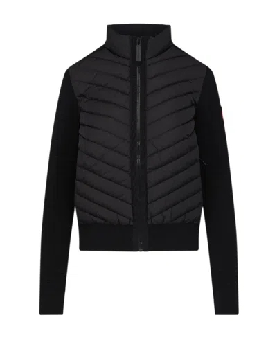 Canada Goose Splice Zipper Down Jacket In Black