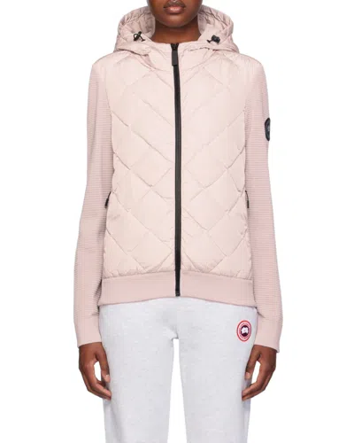 Canada Goose Splice Zipper Down Jacket In Pink