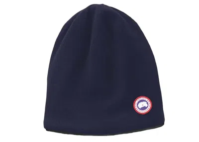 Pre-owned Canada Goose Standard Toque Beanie In Navy Blue Heather